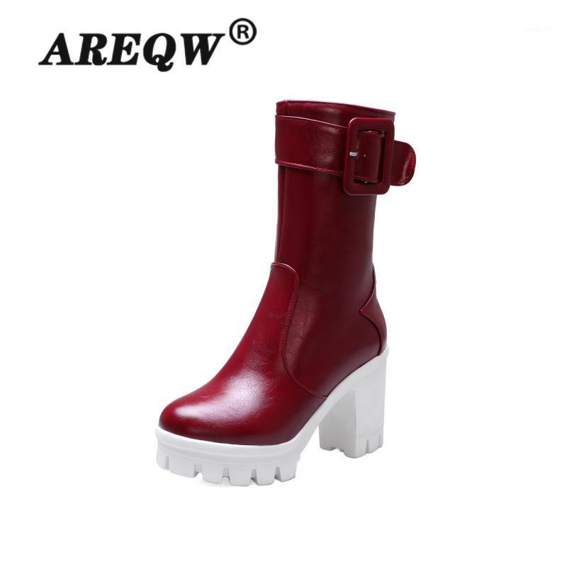 

2021 NEW Fashion Women's Short Boots GIRLS Snow Boots PU Leather Side Zip Non-slip Warm Shoes Plush Inner Black1