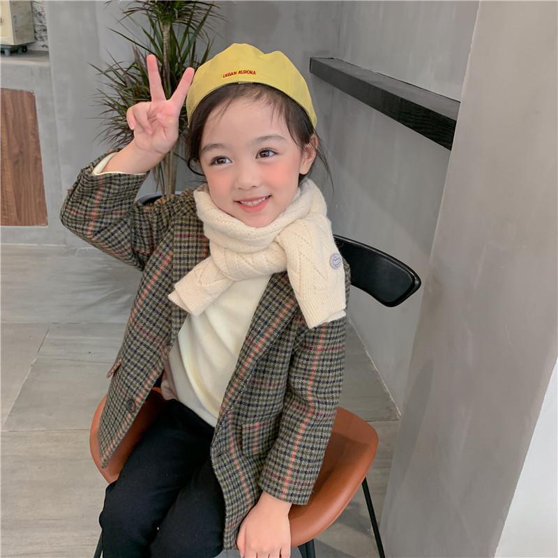 

Wool Knit Scarf for Kids Winter Boys and Girls Neck Warm Solid Color Spring Autumn Trendy Children Soft Scarf