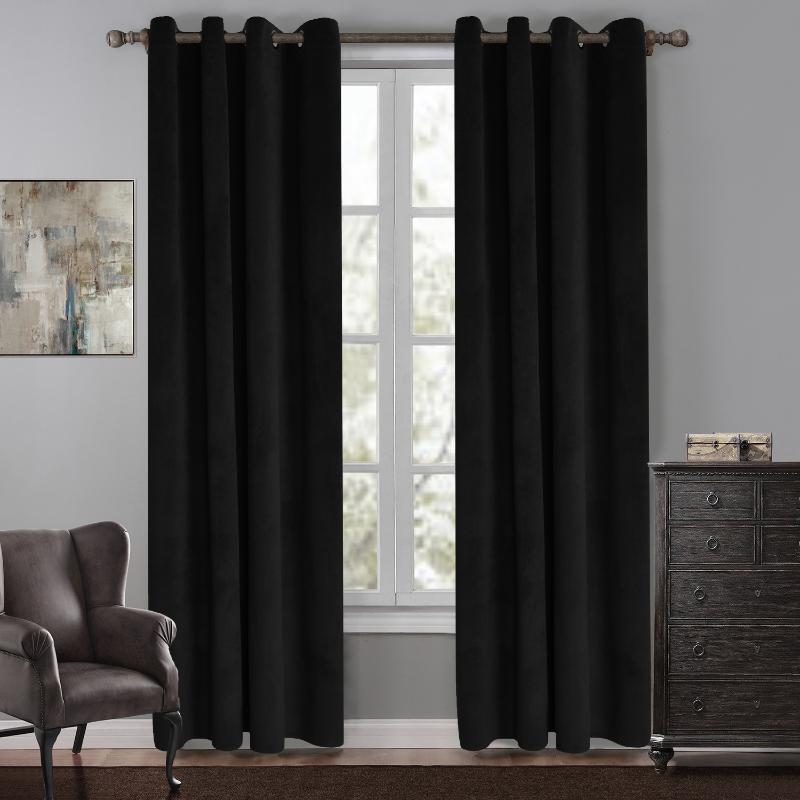 

Luxury Modern Red Velvet Curtains for Living Room Bedroom European Thick Gray Window Curtains Drapes Home Decor Customization, Tulle