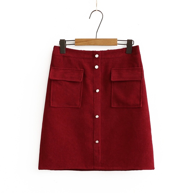 

Out Come Velvet Line Women the Size of Long Waist Elastic Casual Spring Short Fall Skirts Lsox, Black