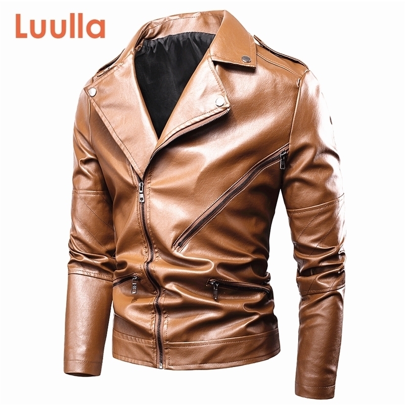 

Men Autumn New Casual Moto Biker Leather Jacket Coat Men Fashion Vintage Outwear Zip Distressed Faux Leather Jackets Men 201222, Black 03
