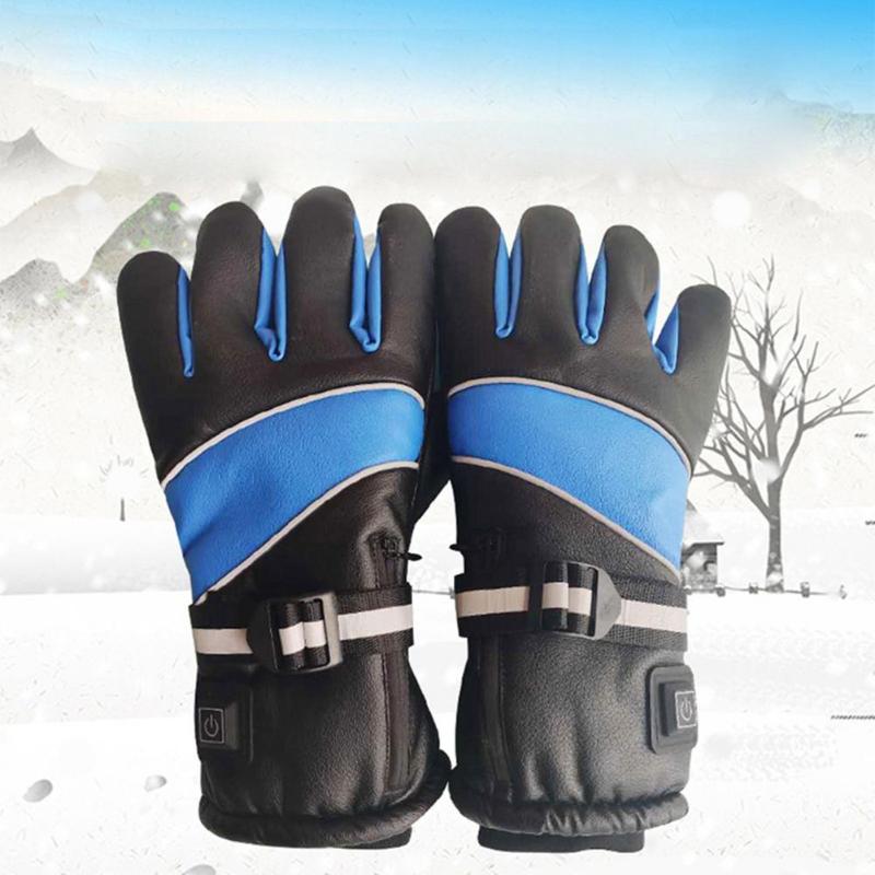 

Motorcycle Electric Heated Gloves Windproof For Cycling Skiing Winter Warm Heating Gloves 3000mAh USB Powered For Men Women, Uk plug 3000mah