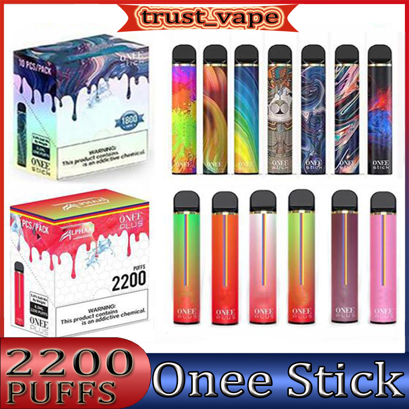 

Kangvape Onee Stick Alphaa Plus Disposable Electronic Cigarettes Vape Pen Kit 1100mAh Battery 1900 2200 Puffs 6.5ml Pre-Filled Cartridge Pod