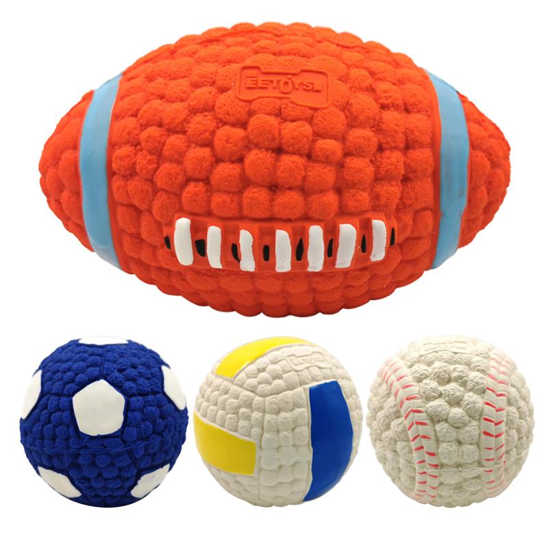

Toys For Small Large Dogs Chihuahua Golden Retriever Natural Latex Dog Balls Anti Bite Interactive Dog Chew Toy Pet Squeak Toys