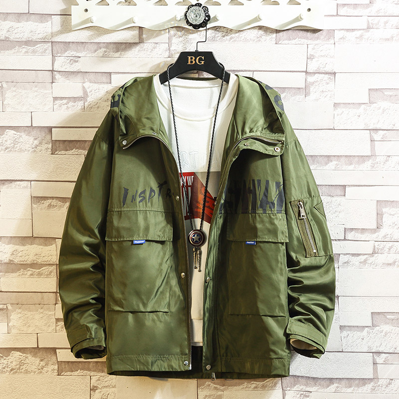 

2020 Autumn Spring Jacket Men'S Casual Classic Green Black Middle-Aged Comfortable Jackets Plus Oversize 5XL, Jk601 4