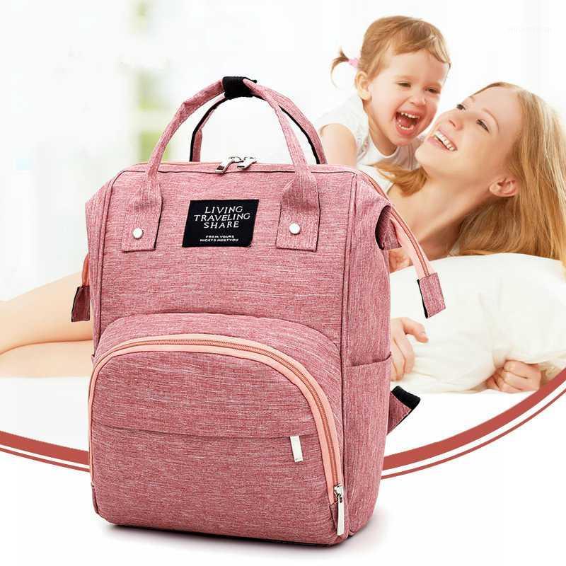 

Mummy Backpack Large-Capacity Multi-Function Women's Leisure Back Pack Travel Bags School Girls Classic Bagpack For Mummy1, Pink