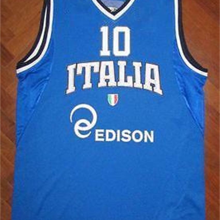 

#10 Marco Belinelli enel edison ITALY EUROBASKET Basketball Jersey all size Embroidery Stitched Customize any name and name XS-6XL vest Jers, Blue