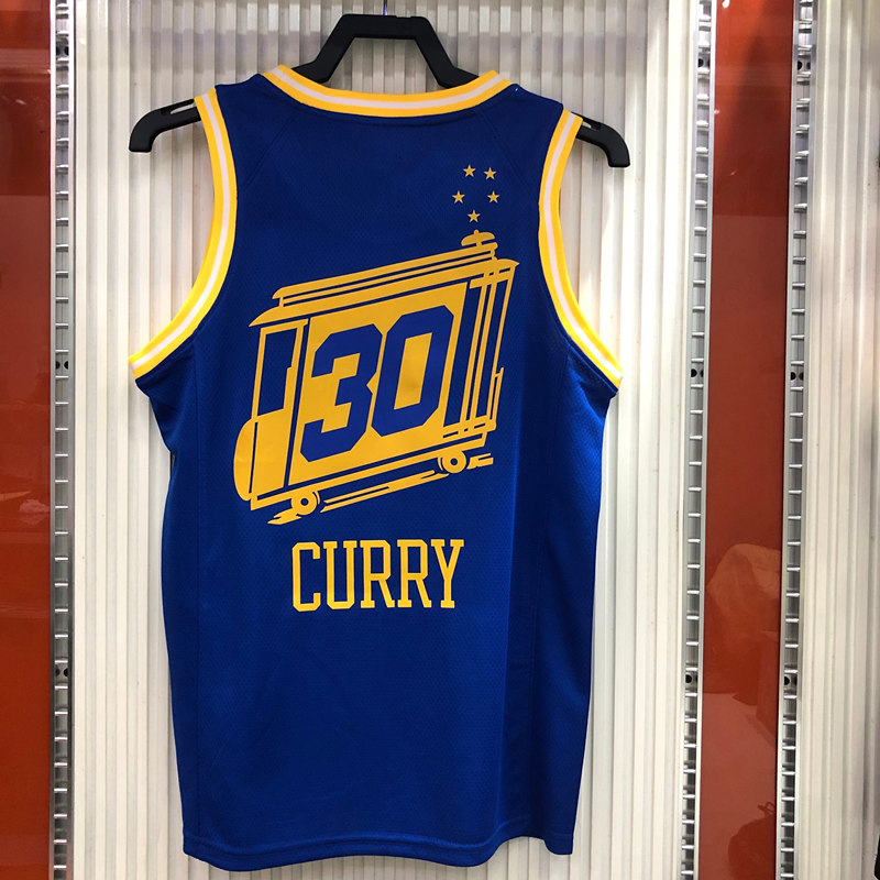 

Quick Dry 2021 City Version Blue Heat Press Basketball Jerseys 30 CURRY 11 THOMPSON 33 WISEMAN 22 WIGGINS Sleeveless Shirts O-Neck Vest, White;black