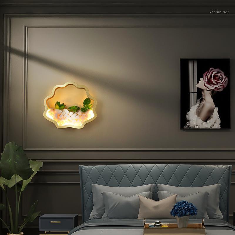 

Modern Golden LED Plant Wall Light Creativity Bonsai Bedroom Bedside Corridor Aisle Lamp Home Decoration Fixtures Luminaire1