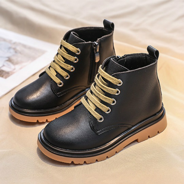 

Kids Shoes Fashion Martin Boots 2020 New Arrival Boys Girls Children Unisex Casual Solid Color Shoes New Trendy Martin Boots, Black