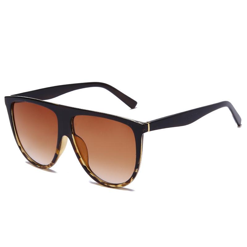 

One-piece Colors Women's Sunglasses 20211new European American All-match Glasses for Men Women Large Round Fashion Metal Oculos