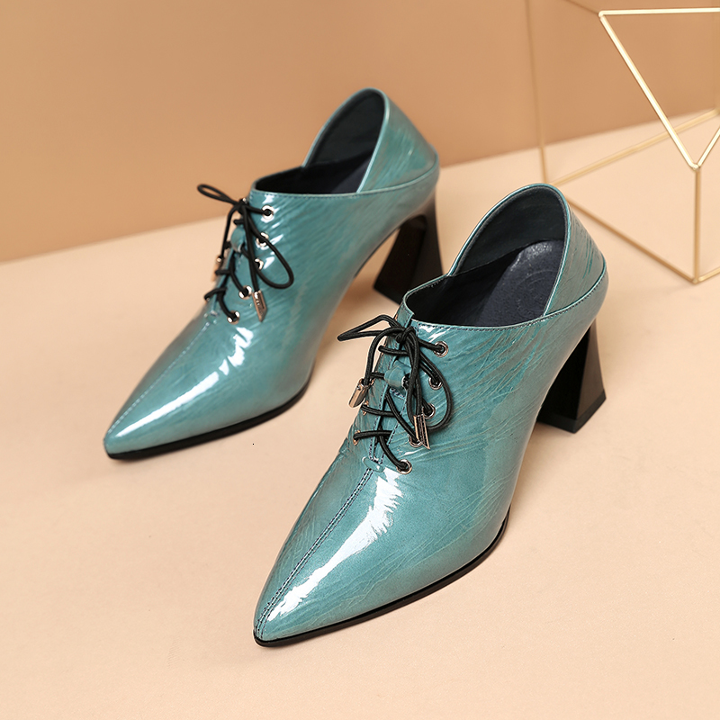 

2021 Pumps of Pointed at Europe and America Women's Shoes Heels 4D14, Blue