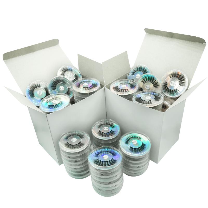 

Wholesale eyelashes 10-200pcs natural long 3d faux Mink Lashes Wholesale Makeup False Eyelashs Thick In Bulk