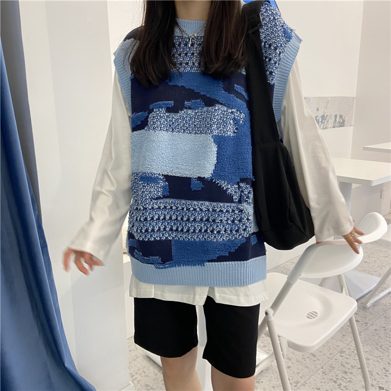 

2021 New Mod 2 Parts Defines Women Waistcoat White Shirt Women's Fashionable Clothes Matching Sets Clothing Upper Garments ZHQP, Blue