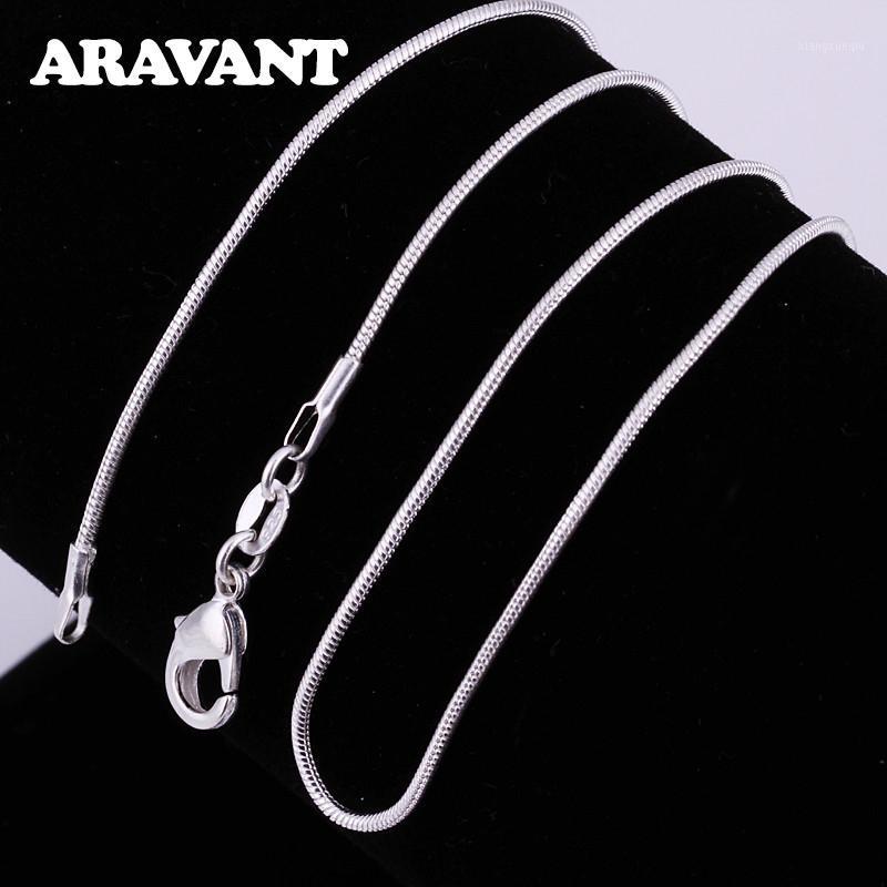 

Chains 925 Silver High Quality 1MM Snake Women Fashion Necklaces Jewelry Gift
