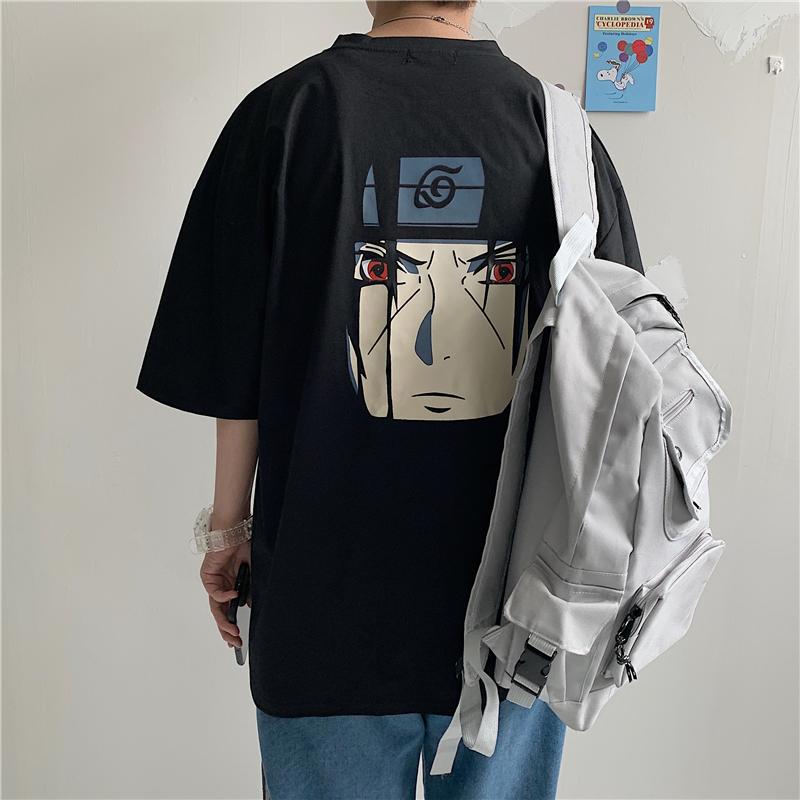 

Anime Naruto T-shirt Men Women Graphic T Shirt 90s Tshirt Harajuku Ulzzang Tee Streetwear Korean Clothes Tops Itachi Uchiha, As pic