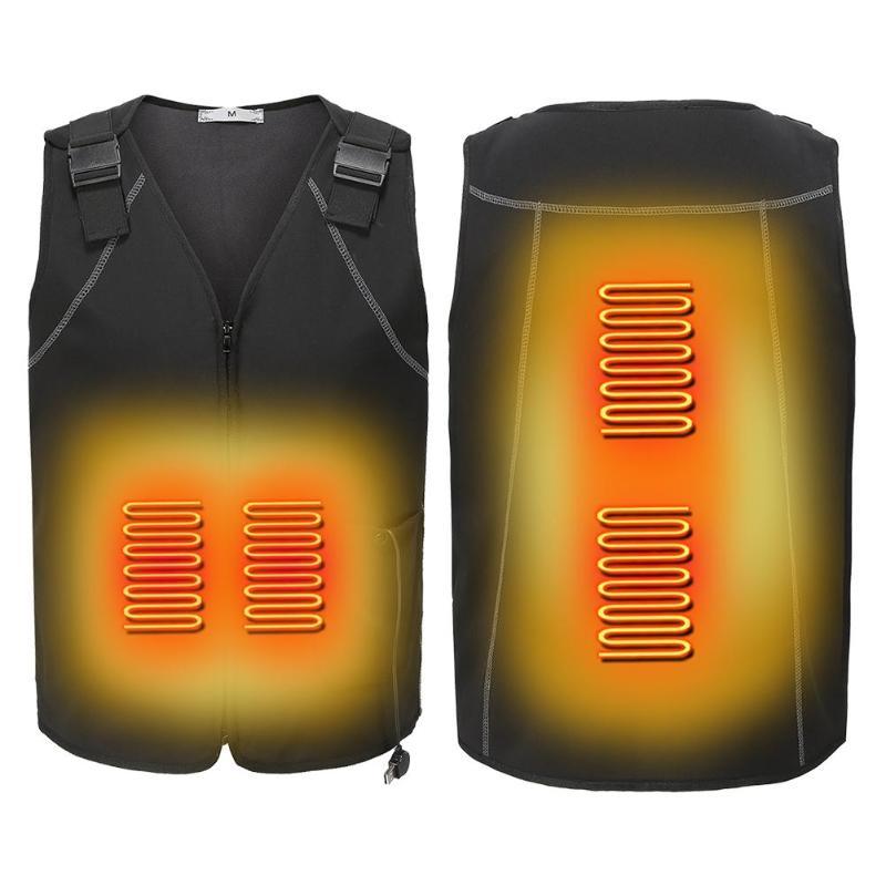 

USB Charging Heating Warm Vest Lightweight Electric Polyester 5V Powered Vest WithTemperature Control Winter Warmer Clothes