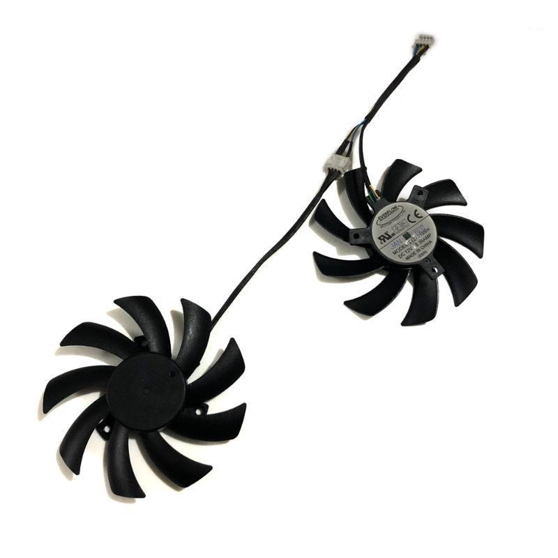 

2pcs/set 90MM(85MM) T127010SH 0.35A DC 12V 40MM*3 Moungting holes Pitch GPU VGA Cooler Fan For Graphics Cards Cooling1