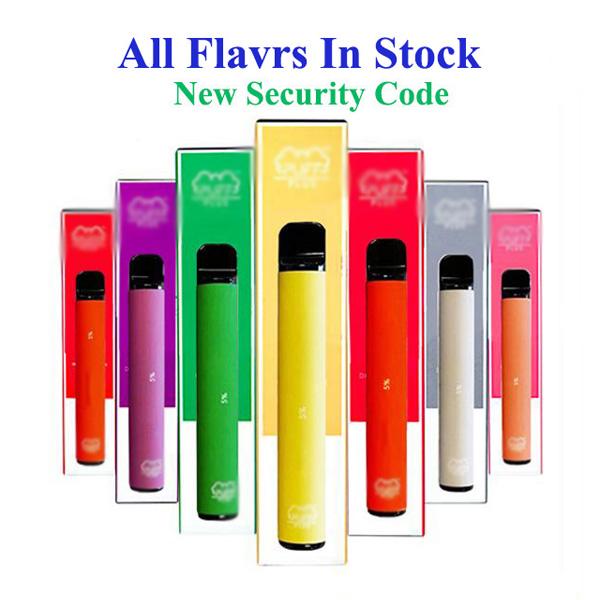 

Newest High Quality Puff bar plus disposable vape device with new security code 550mAh battery 3.2ml Capacity 800 puffs