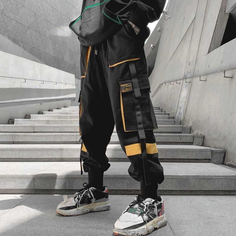 

2021 Men's Casual Oversize Cargo Pants Autumn Winter New Woman Fashion Solid Color Trousers Male Streetwear Clothing Ppfs, Greenblackpinjie