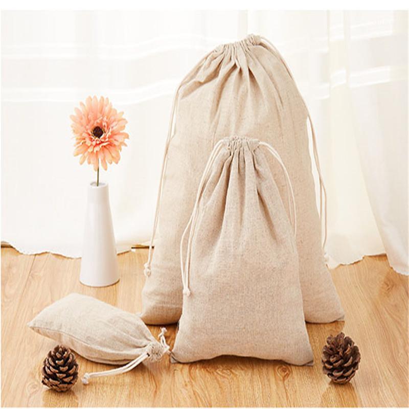 

Cotton Linen Drawstring Bag New Arrived Custom 8x10cm 9x12cm 10x15cm 13x17cmDifferent SizeJewelry Gift Packaging Pouch50pcs1