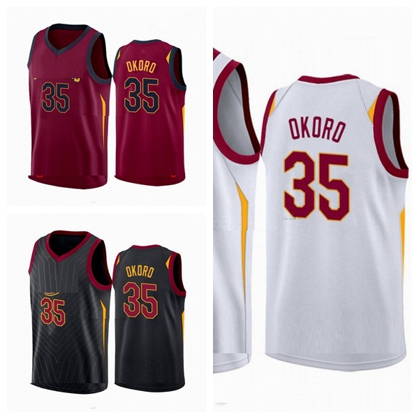 

2020/21 Men Isaac Okoro 35 jersey have patch high quality basketball Jersey