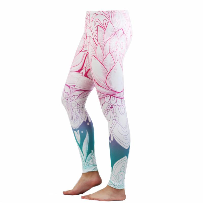 

JIGERJOGER Winter New Lotus Floral Mandala Leggings New Plus size XL Women' Dance ballet workout Yoga pants Fitness jeggings, Lotus legging