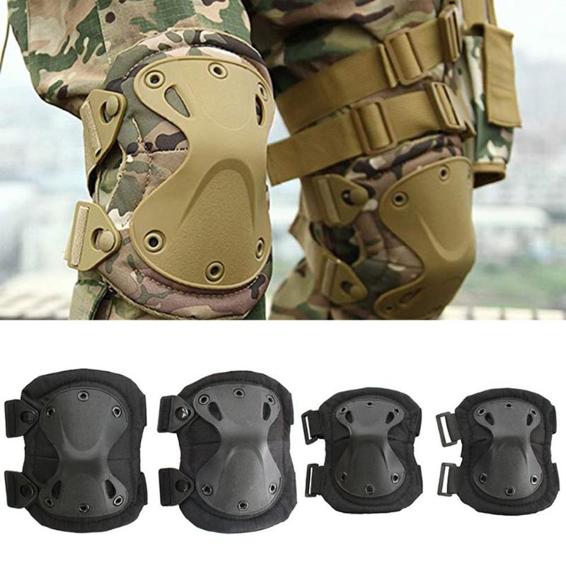 

Tactical KneePad Outdoor Hunting Sports Army Safety Protective Cover Outdoor Sport Working Elbow Knee Pad Set, Black