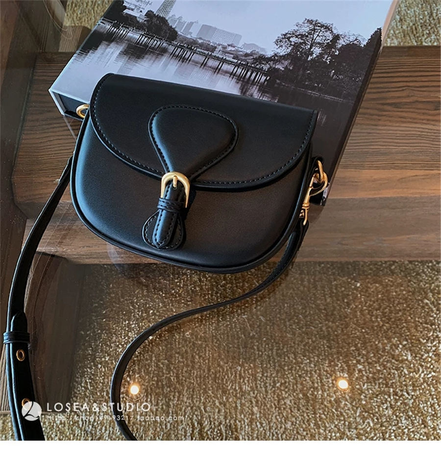 

2020 Free shipping high quality genuine black embossed leather women's handbag shoulder bags crossbody bags messenger bag