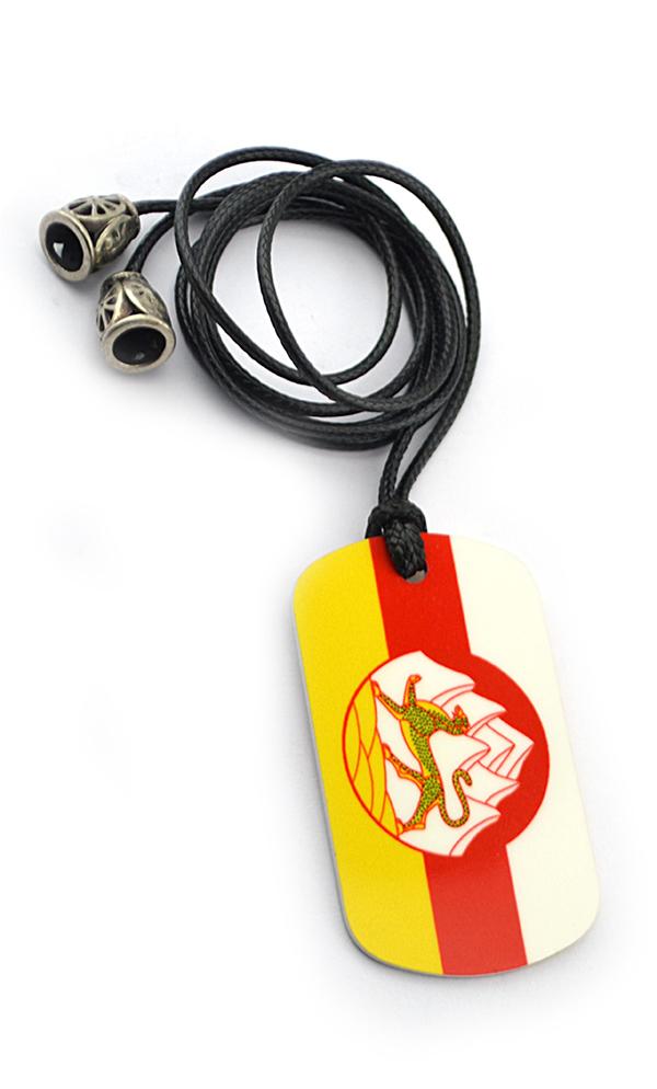 

Ossetian Soldier Tag Cord Necklace Aluminum No Tarnish No Fade Erase