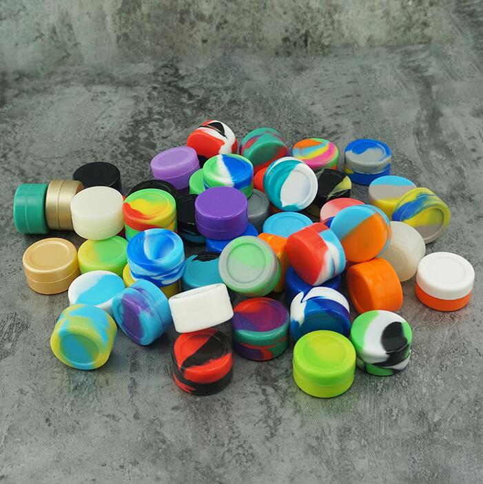 

Nonstick wax containers silicone box 5ml silicon container food grade jars dab tool storage jar oil holder for vaporizer vape FDA approved-2
