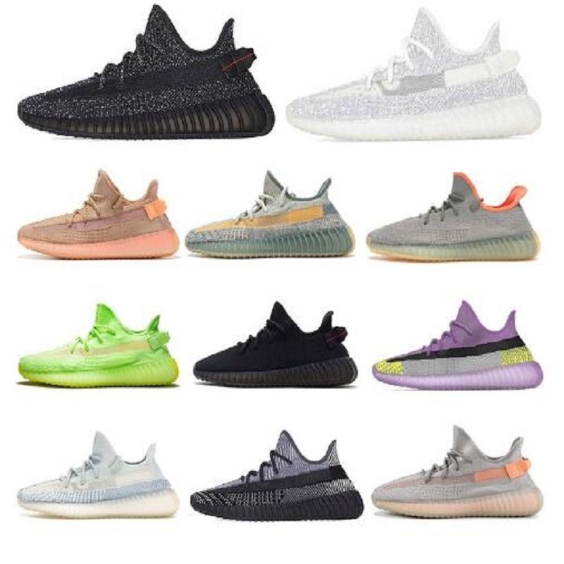 

New Tail Light Earth Black Static Reflective Marsh shoe Running Shoes Gid Glow Clay Beluga 2.0 Men Women Sneakers, Desert sage