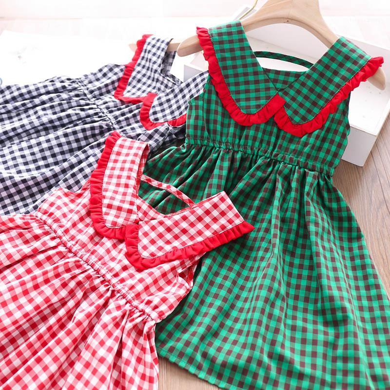 

2020 Summer Baby Girls Plaid Dress Children's Clothing Wholesale1