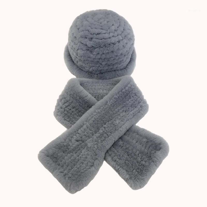 

2020 New Korean woman winter mother fur hat scarf thickened hair hat scarf for the elderly warm fur mufflers caps beanies1