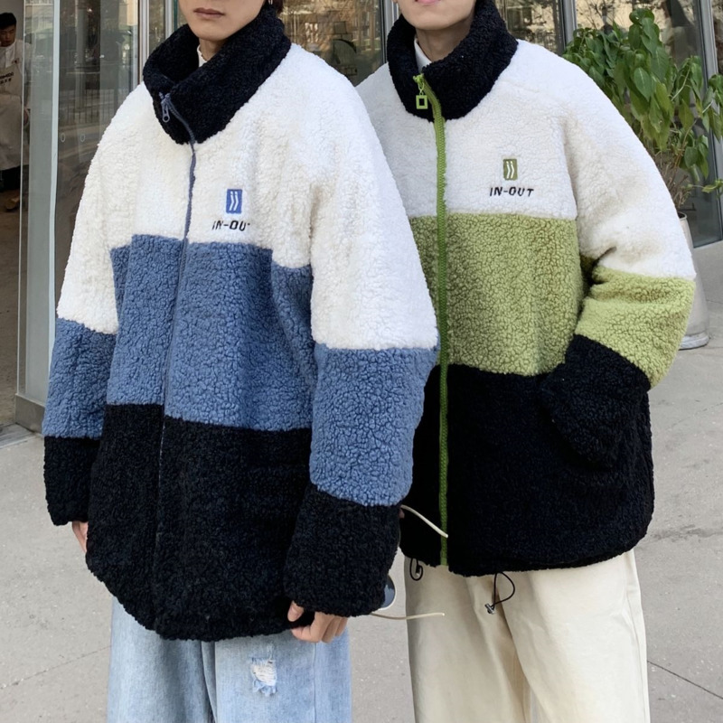 

2021 New Recent Winter Arrivals Released Man's Fleece Coat Port Youth Tide Thick Cotton Colour Blue Charcoal Clothes Free IXMA, Violet