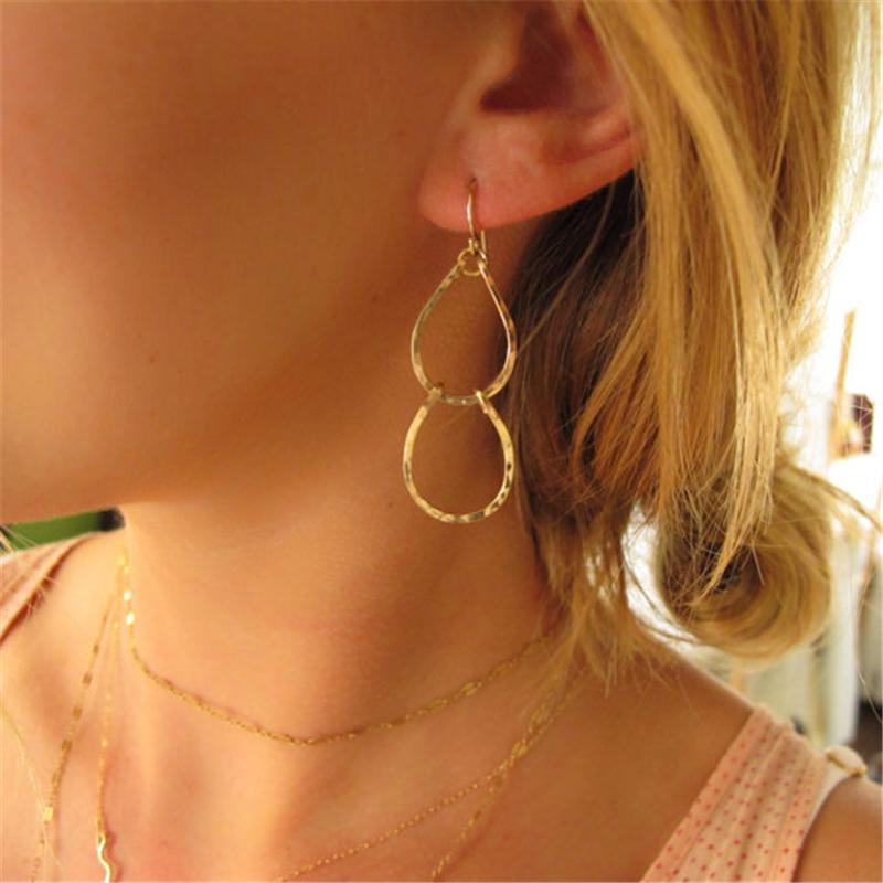 

Hoop & Huggie Handmade Gold Big Earrings Vintage Filled Jewelry 925 Silver Orecchini Brincos Oorbellen Pendientes For Women