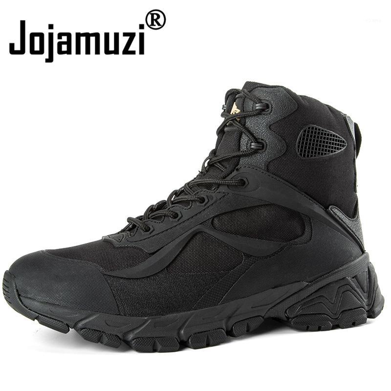 

Winter Autumn Men Boots Quality Special Force Tactical Desert Combat Ankle Boats Army Work Shoes Leather Outdoor Boots1, Black