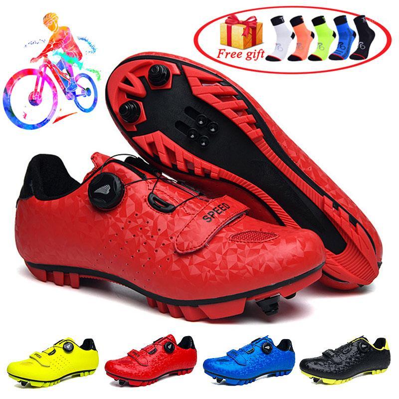 

Women Cycling Shoes sapatilha ciclismo mtb Breathable Self-locking Road Bike Shoes Bicycle Sports Men MTB Cycling Sneakers1, Silver
