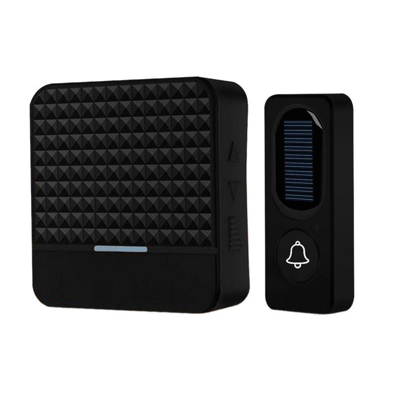 

300M Long Range Solar Power Wireless Waterproof Doorbell Light Control Sensor with Transmitter+ Receiver Door Bell kit(US Plug