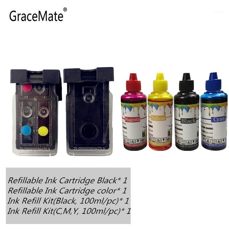 

5 PG510 CL511 Refillable Ink Cartridge + 400ML PG 510 CL 511 Refill Ink for Canon PIXMA MP230 MP250 MP280 MP490 MP492 MP4951