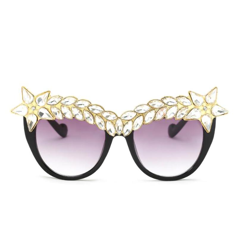 

Sunglasses Ggovo Fashion Female Luxury Rhinestone High Quality Brand Designer Handmade UV400 Sun Glasses Party Eyewear