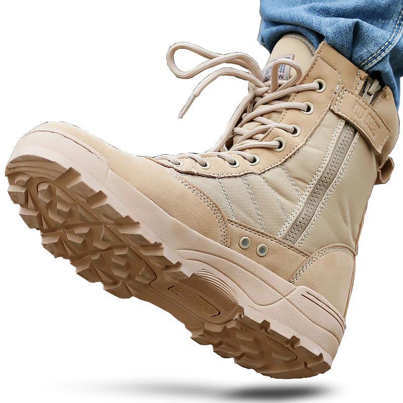 

Men Desert Tactical Boots Mens Working Safty Shoes Army Combat Boots Militares Tacticos Zapatos Men Shoes Feamle1, Black