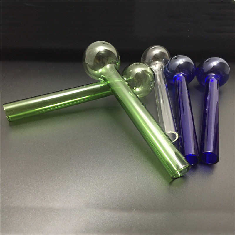 

8inch Colorful Pyrex Glass Oil Burner Pipe tobcco herb glass oil nails Water Hand Pipes Smoking Accessories 50mm burner