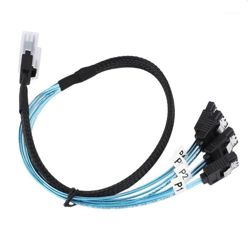 

Mini SAS 36P SFF-8087 Male to 4 SATA 7P Female Cable Splitter SAS TO SATA Cable Adapter 12Gbp Server Hard Disk Date Latch1