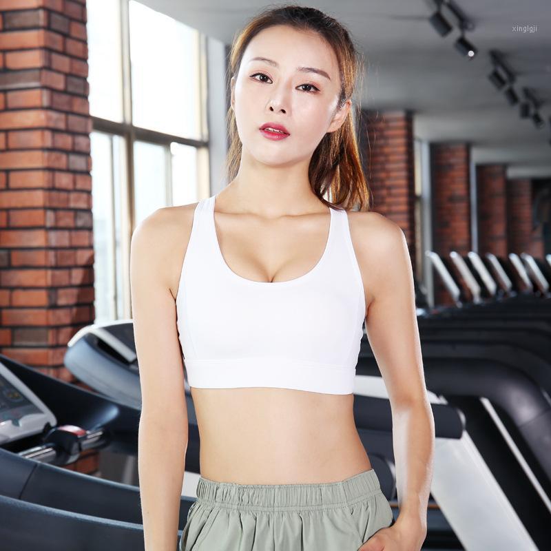

New -Resistant Yoga Fitness Bra Womens Push-up Wireless Running Beauty Back Sports Vest /301, Pink