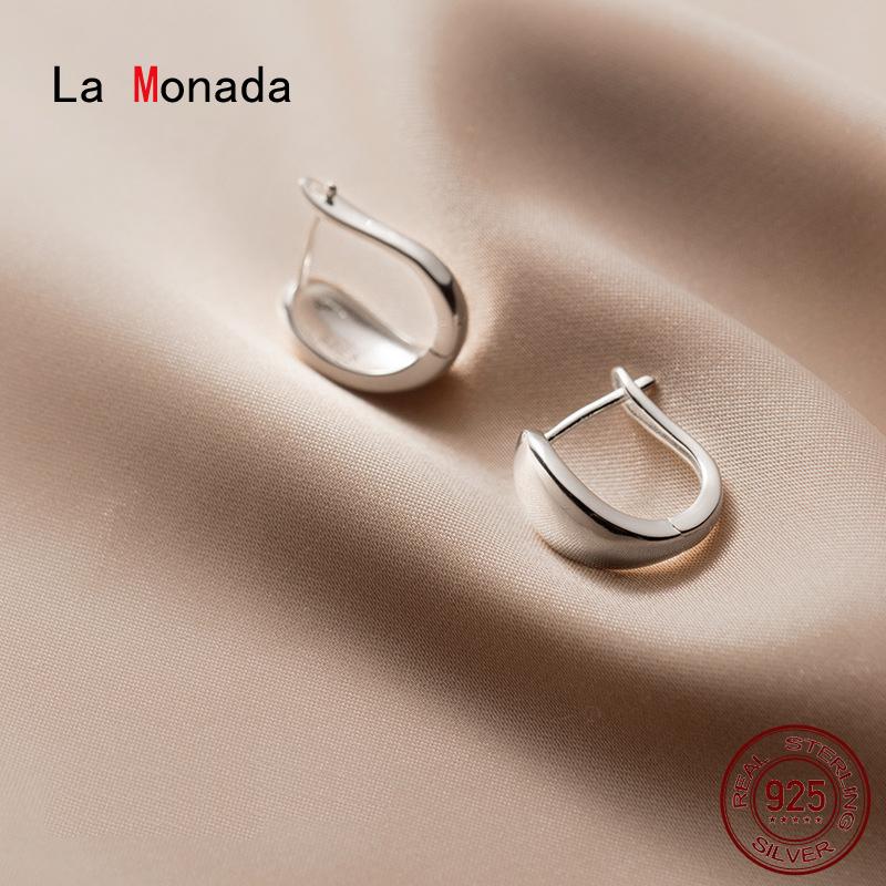 

La Monada 925 Sterling Silver Small Hoop Earrings For Women Irregular Fashion Korean Female Silver Earrings 925 Jewelry Girls