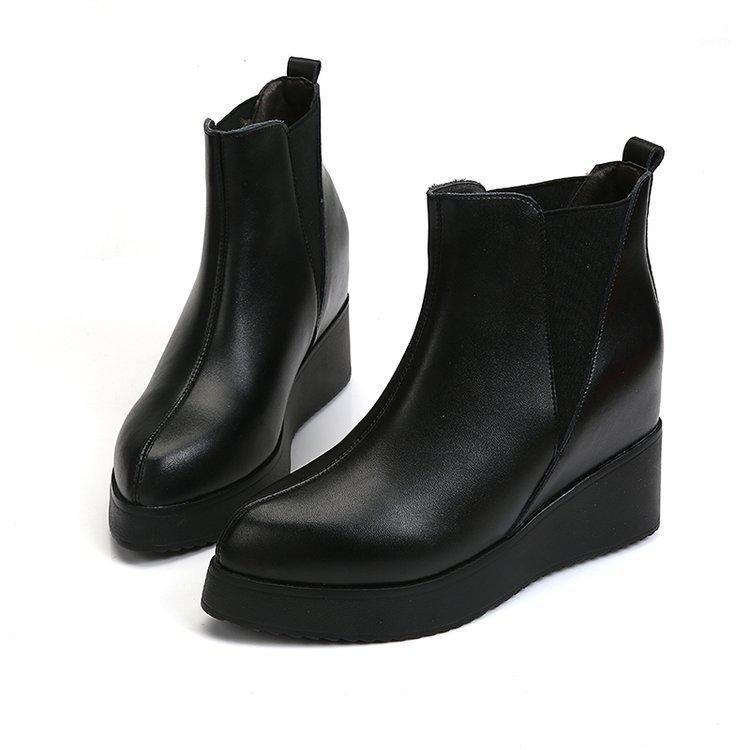 

Hot Style Women Slip On High Platform Shoes Female Fashion Casual High Ankle Boots Increased Internal Women Shoes Size 35-391, Style 1