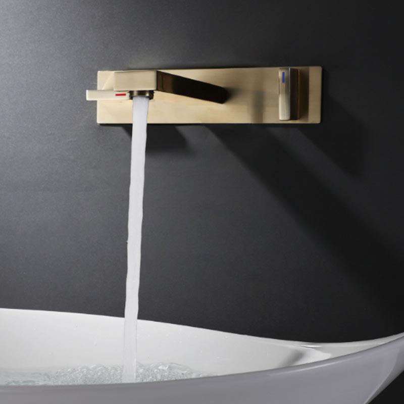 

Dark into two-piece basin that wash a face the bathroom wall brushed gold basin tap tap