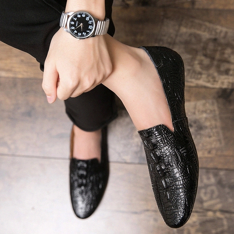 

Leather Men Loafers Shoes Fashion Shoes For Men genune Leather Mens Shoes slip on fashion Outdoor Men's moccasins #YT3o