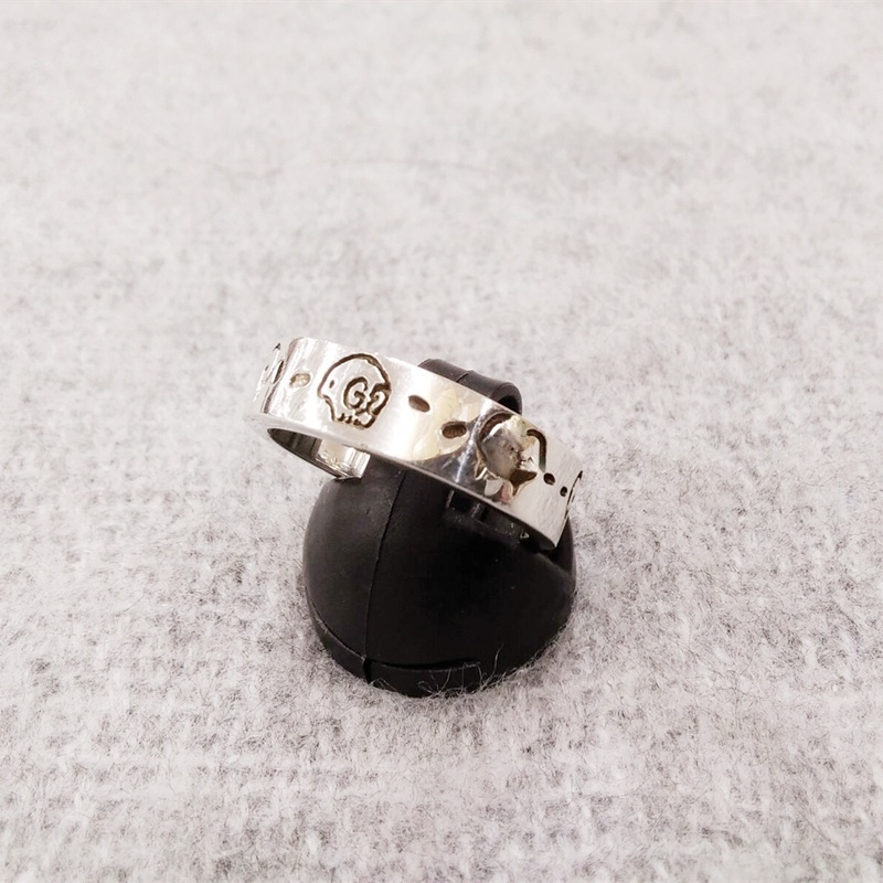 

luxury 6ucci jewelry 925 Sterling silver ghost Rings for women men couples finger ring sets with box birthday gifts 455318